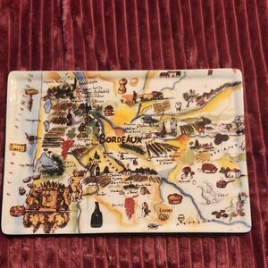 Williams Sonoma "Wine Pairing" Large Platter Designed By Artist Marc Lacaze 2009